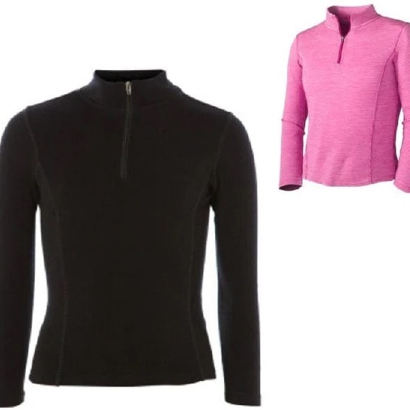 SmartWool Kid's Midweight Underwear Zip-T in Black NWT Size Medium - Picture 1 of 7